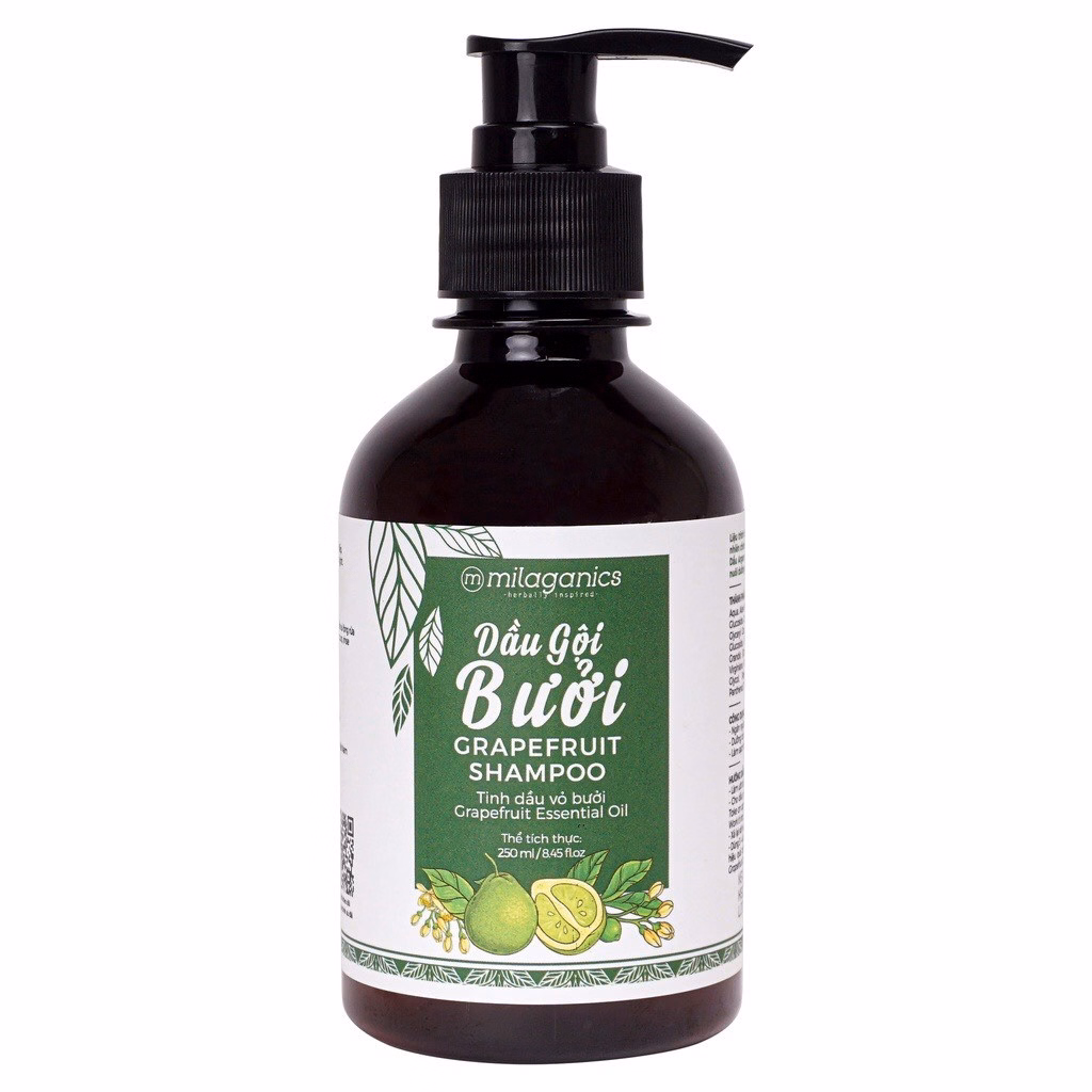 Bộ 4 Sản Phẩm Kích Thích Mọc Tóc Từ Tinh Dầu Bưởi: Dầu Gội, Dầu Xả, Kem Ủ & Serum Bưởi - Milaganics (850Ml/ Bộ) - Ảnh 3