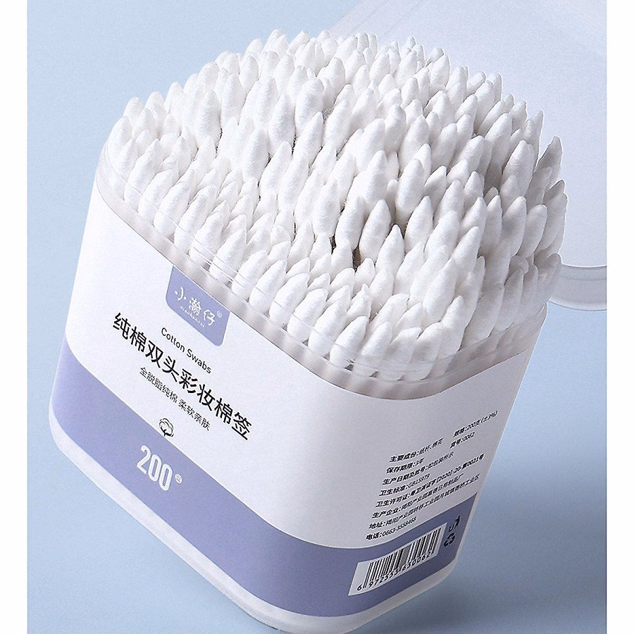 Hộp 200 Cái Tăm Bông Ngoáy Tai, Trang Điểm Hai Đầu Cbt266 - Bechip - Ảnh 5