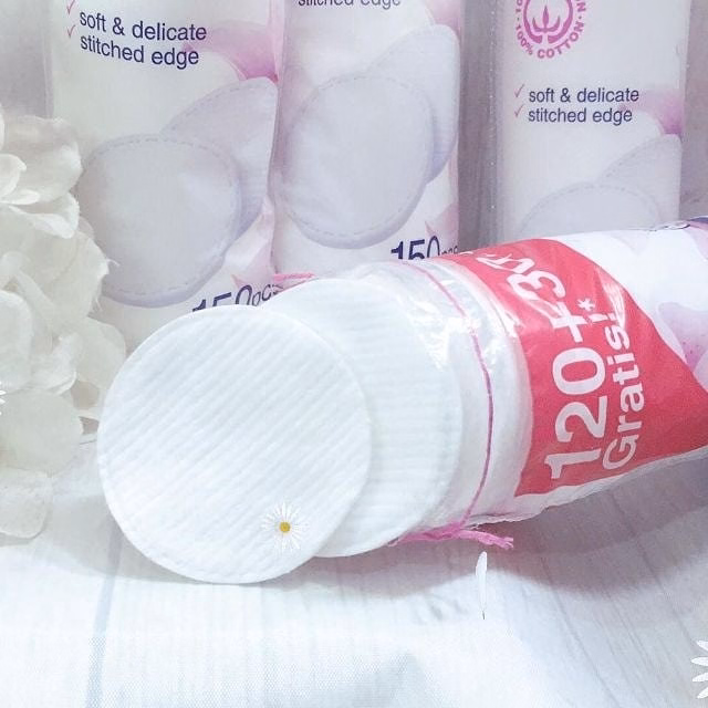 Bông Tẩy Trang Beauty Cotton Pads 150 Miếng - Aura - Ảnh 4