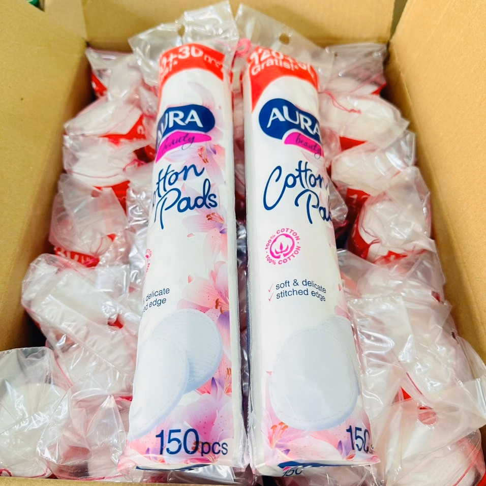 Bông Tẩy Trang Beauty Cotton Pads 150 Miếng - Aura - Ảnh 5