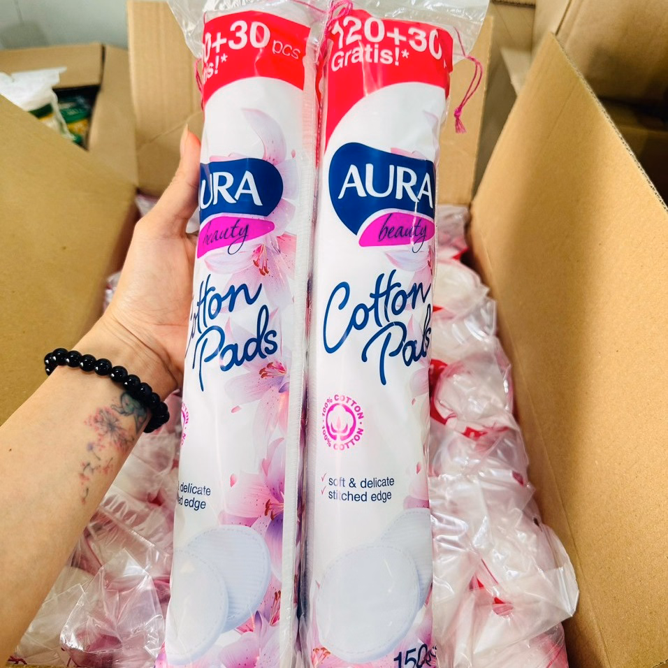 Bông Tẩy Trang Beauty Cotton Pads 150 Miếng - Aura - Ảnh 6