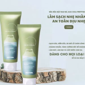 Sữa Rửa Mặt Rau Má Pretty Skin Hàn Quốc The Pure Jeju Cica Cleansing Foam 150Ml