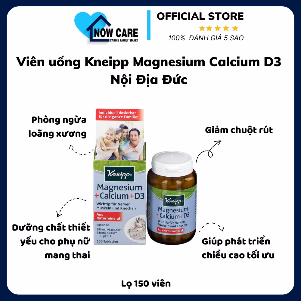 Viên Uống Magnesium Calcium D3 Đức - Kneipp