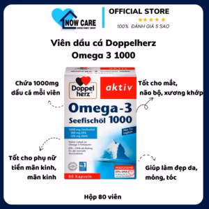 Viên Dầu Cá Giúp Đẹp Da, Bổ Não, Mắt, Xương Khớp Omega 3 1000 - Doppelherz