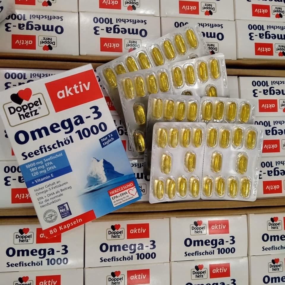 Viên Dầu Cá Giúp Đẹp Da, Bổ Não, Mắt, Xương Khớp Omega 3 1000 - Doppelherz - Ảnh 3