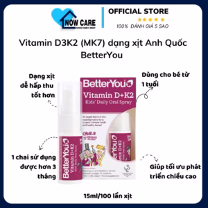 Xịt Bổ Sung D3K2 (Mk7) Cho Bé Từ 1 Tuổi Anh Quốc - Betteryou