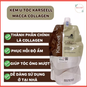Kem Hấp Ủ Tóc Collagen Karseell 500Ml Siêu Mượt Phục Hồi Tóc Hư Tổn, Cấp Ẩm, Dưỡng Tóc Mềm Mượt Ctb287 - Bechip