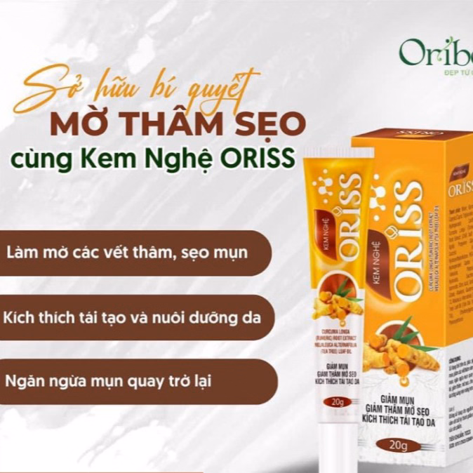 Kem Nghệ Giảm Mụn Mờ Thâm Liền Sẹo Kích Thích Tái Tạo Da Oriss 20G/Tuýp - Ảnh 2