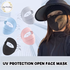 Set 3 Cái Mặt Nạ Vải Lụa Băng Kiểu Dáng Gradient Full Mặt Chống Nắng, Chống Tia Uv - Shop Mẹ Bống