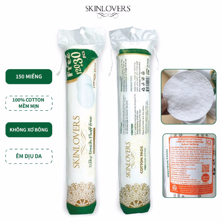 Bông Tẩy Trang Mềm Mịn 100% Bocoton120+30 Miếng- Skinlovers - Ảnh 3