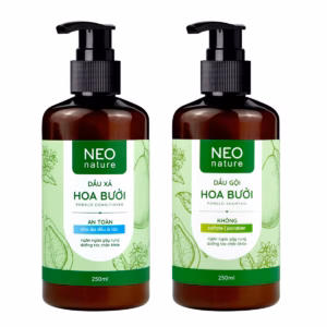 Bộ Đôi (Gội + Xả) Giảm Rụng Hỗ Trợ Mọc Tóc Gồm Dầu Gội Hoa Bưởi (250Ml) & Dầu Xả Hoa Bưởi Neo Nature (250Ml) - Neoneture