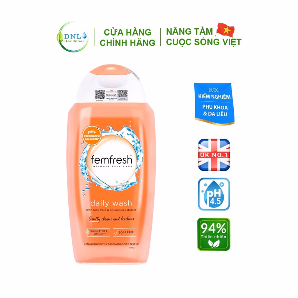 Dung Dịch Vệ Sinh Phụ Nữ Cao Cấp Hằng Ngày Intimate Skin Care Daily Wash 250Ml - Femfresh