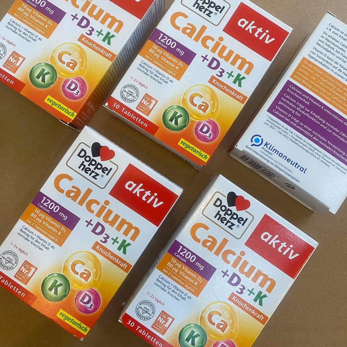 Viên Uống Bổ Sung Canxi D3 K2 Nội Địa Đức - Doppelherz - Ảnh 3