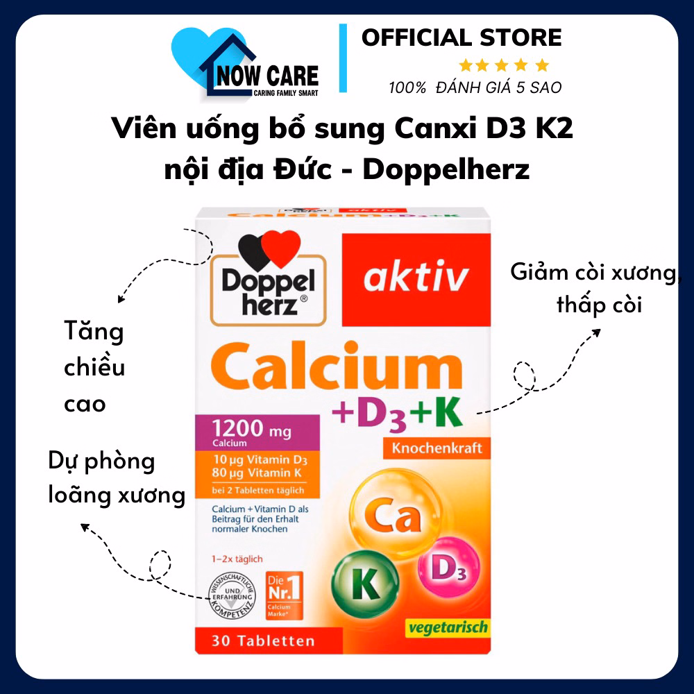Viên Uống Bổ Sung Canxi D3 K2 Nội Địa Đức - Doppelherz