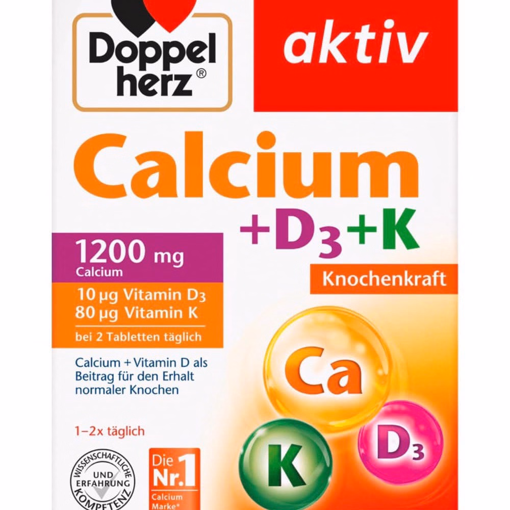 Viên Uống Bổ Sung Canxi D3 K2 Nội Địa Đức - Doppelherz - Ảnh 2