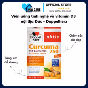 Viên Uống Tinh Nghệ Và Vitamin D3 Nội Địa Đức - Doppelherz