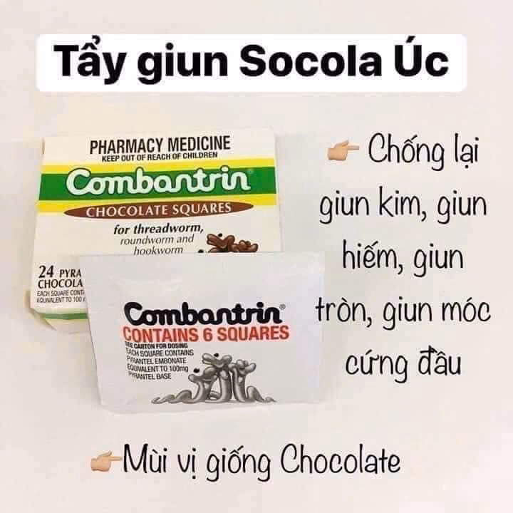 Tẩy Giun Dạng Viên Kẹo Socola Cho Cả Gia Đình - Combatrin - Ảnh 3