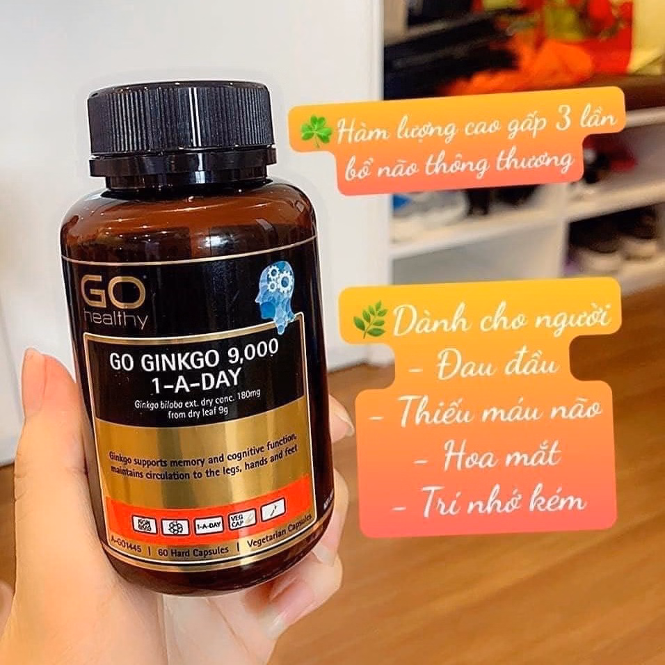 Viên Uống Bổ Não Hàm Lượng Cao Úc Go Ginkgo 9000 - Go Healthy - Ảnh 6