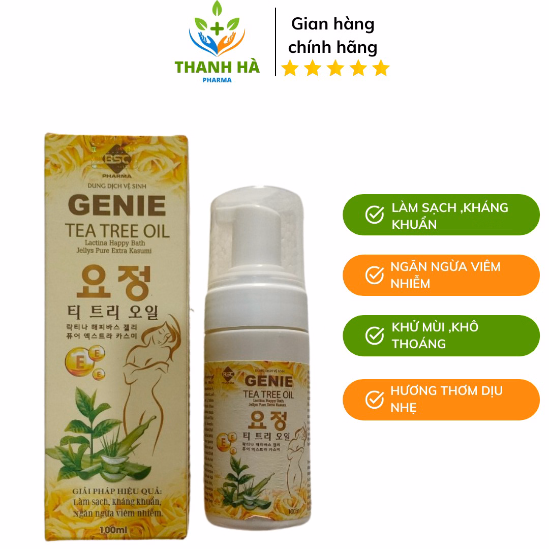 Dung Dịch Vệ Sinh Genie Tea Tree Oil Ngừa Kháng Khuẩn Ngừa Viêm ,Ngứa 100Ml - Bsc - Ảnh 2