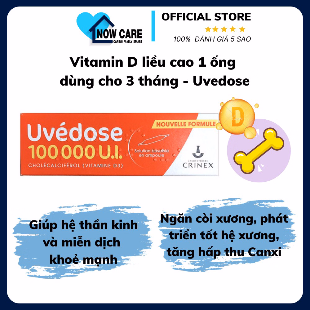 Vitamin D Liều Cao 1 Ống Dùng Cho 3 Tháng - Uvedose