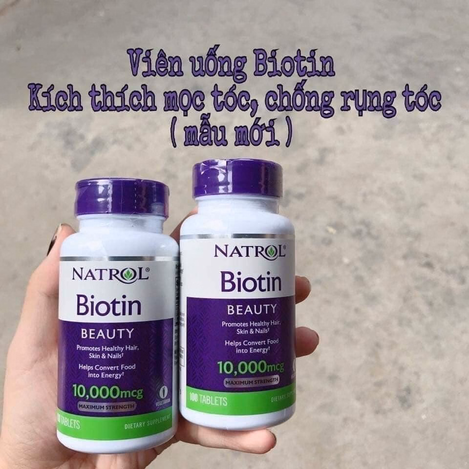 Viên Uống Mọc Tóc, Giảm Rụng Tóc Biotin Mỹ - Natrol - Ảnh 3