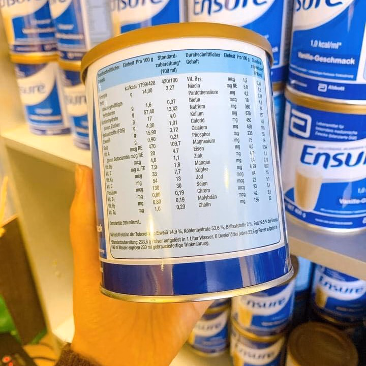 Sữa Ensure Đức Siêu Dưỡng Chất - Abbott - Ảnh 3