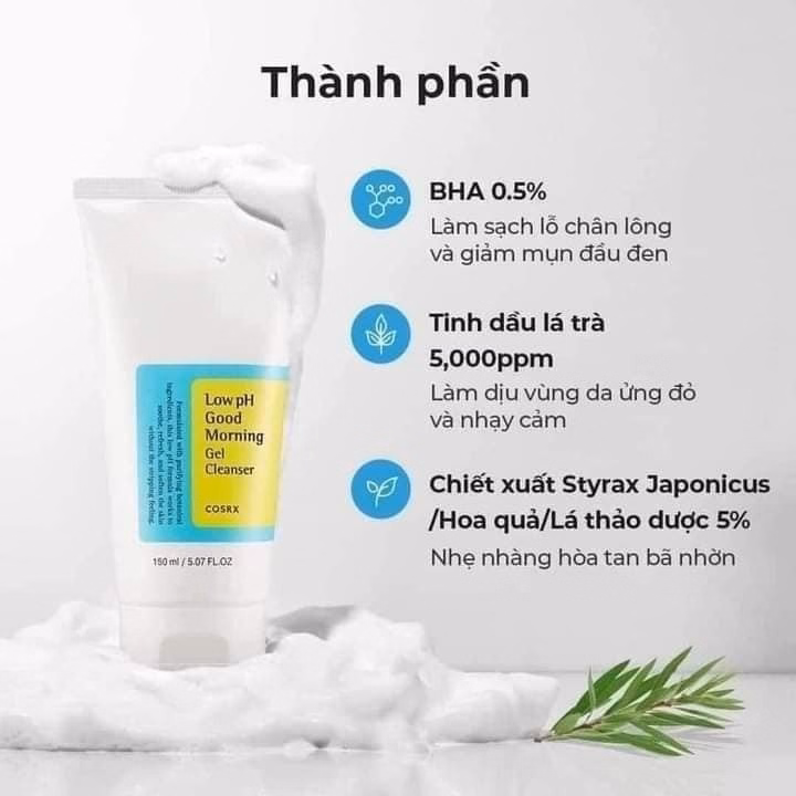 Gel Rửa Mặt Hàn Quốc Good Morning - Cosrx - Ảnh 2