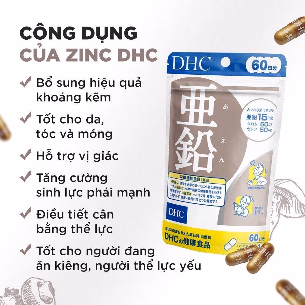 Viên Uống Bổ Sung Kẽm Nhật Bản Túi 60 Viên (60 Ngày Sử Dụng) - Dhc - Ảnh 6