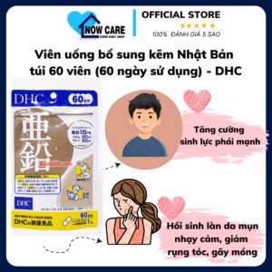 Viên Uống Bổ Sung Kẽm Nhật Bản Túi 60 Viên (60 Ngày Sử Dụng) - Dhc