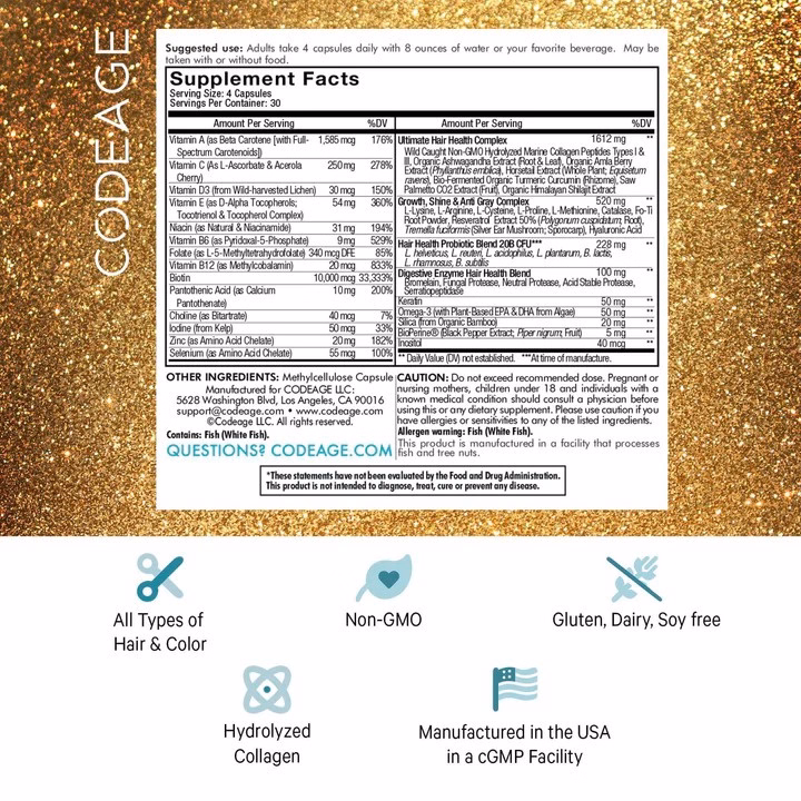 Tpbvsk Hair Vitamins - Codeage - Ảnh 2