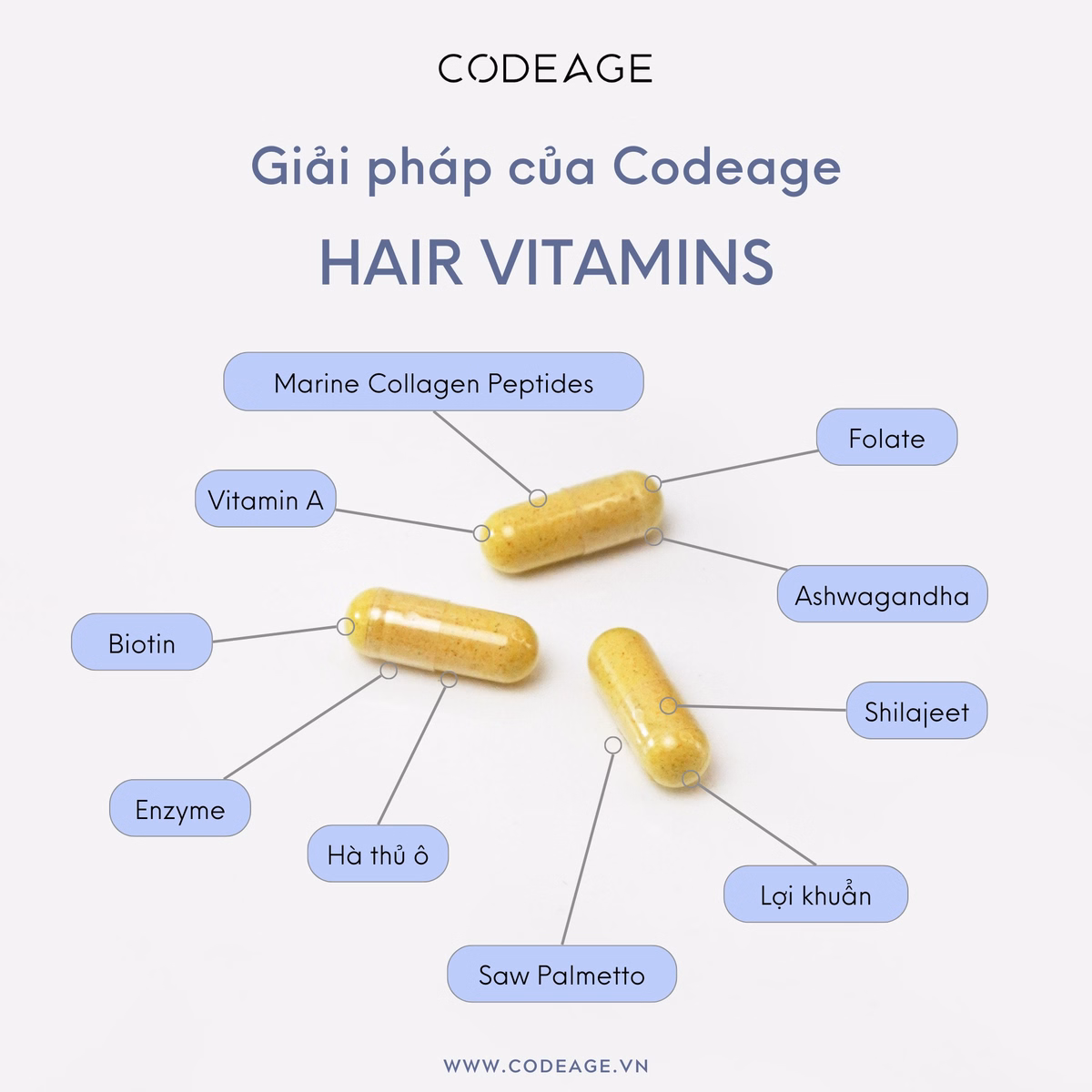 Tpbvsk Hair Vitamins - Codeage - Ảnh 4