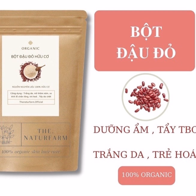 Bột Đậu Đỏ Nguyên Chất Sạch Mịn 100% 100Gr - Organic - Ảnh 2