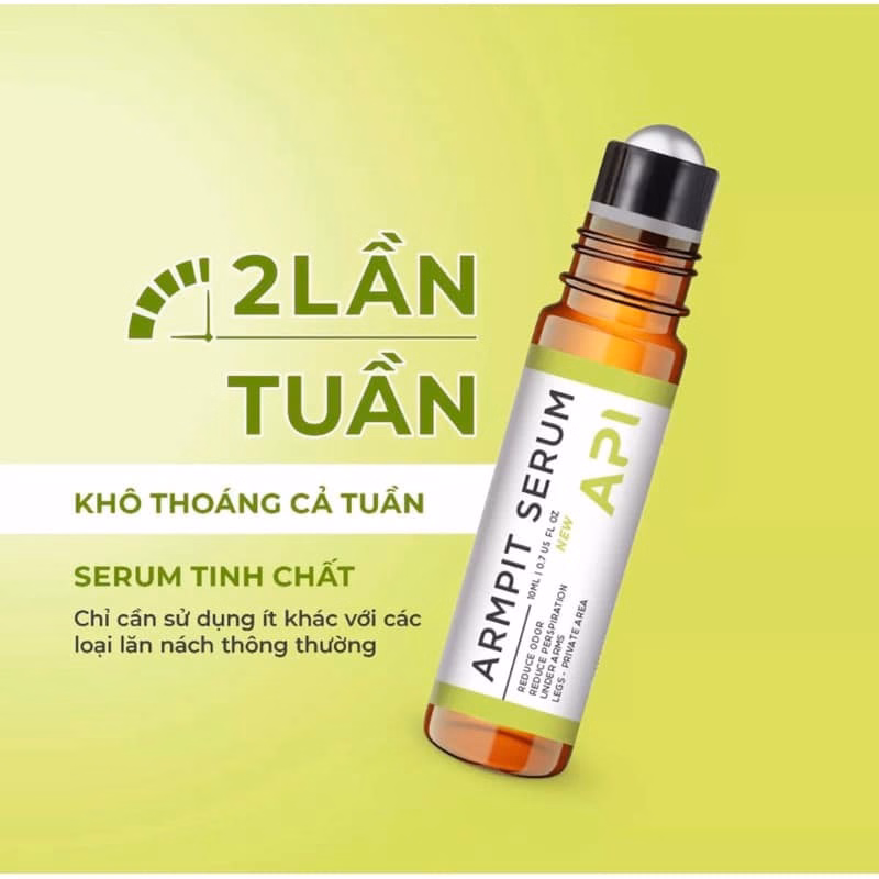 Combo Serum Trắng Nách Api, Và Khử Mùi Hôi Nách Api, Son Lăn Nách Api, Lăn Khử Mùi Ngăn Kt1 Tiết Mồ Hôi 72H -Gdn - Ảnh 3