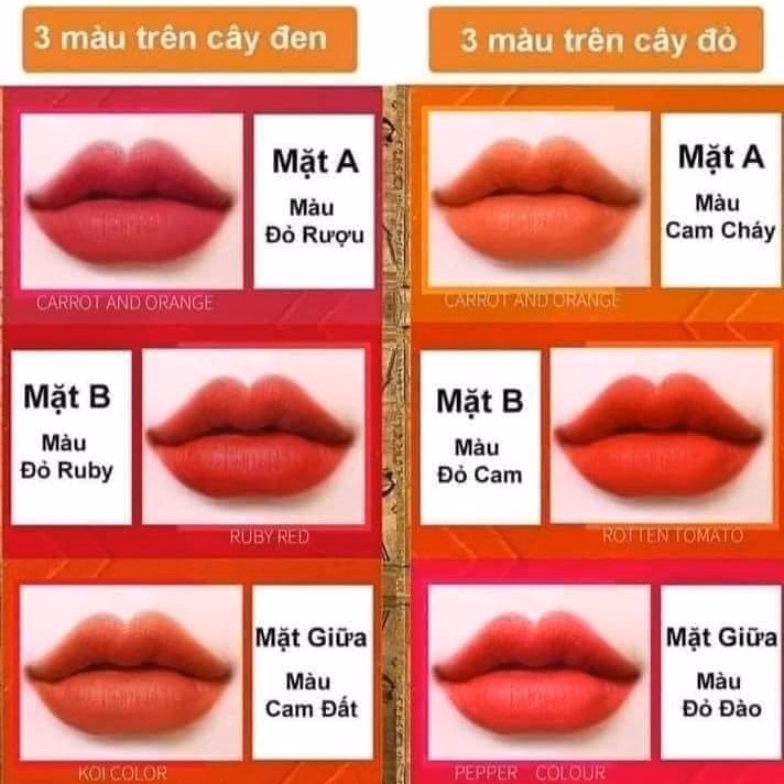 Son 6 Màu Agag Son Môi Lì Mẫu Mới Độc Lạ Có 6 Màu Chuẩn Trong 1 Cây Son Kt2 - Gdn - Ảnh 6