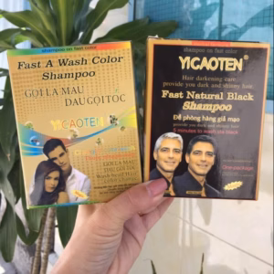 Gội Đen Tóc Yicaoten Nhân Sâm Chỉ Cần Gội Là Đen Hộp 10 Gói Kt1- Gdn