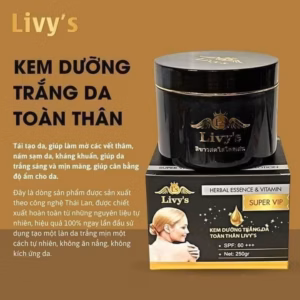 Kem Doby Livy'S Đen Thái Lan, Kem Dưỡng Trắng Da Toàn Thân 250G Kt1- Gdn