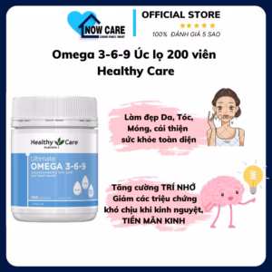 Omega 3-6-9 Úc Lọ 200 Viên - Healthy Care