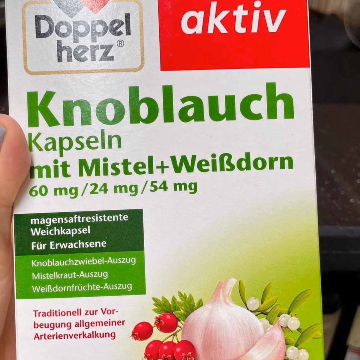 Viên Dầu Tỏi Hỗ Trợ Sức Khỏe Tim Mach Đức - Doppelherz - Ảnh 6