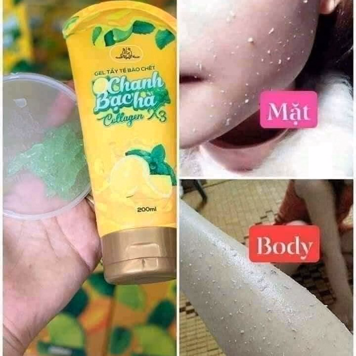 Tẩy Tế Bào Chết Collagen X3 Chanh Và Bạc Hà Kt1-Gdn
