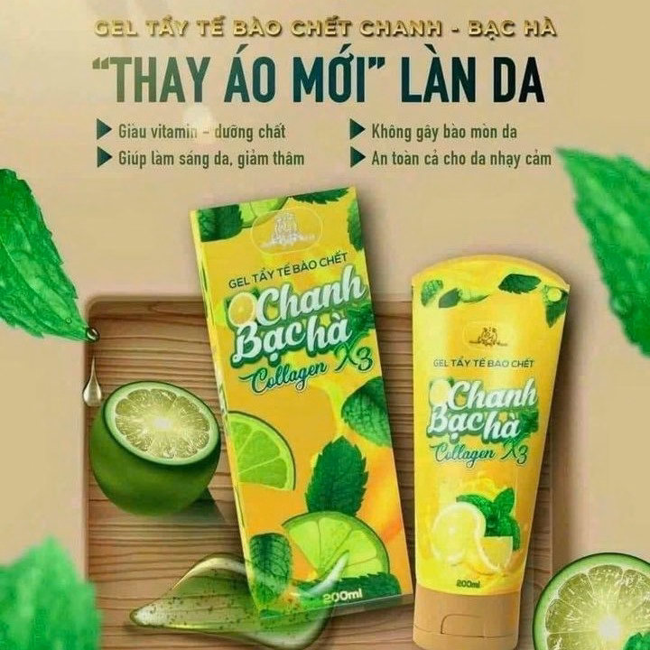 Tẩy Tế Bào Chết Collagen X3 Chanh Và Bạc Hà Kt1-Gdn - Ảnh 3