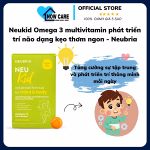 Neukid Omega 3 Multivitamin Phát Triển Trí Não Dạng Kẹo Thơm Ngon - Neubria