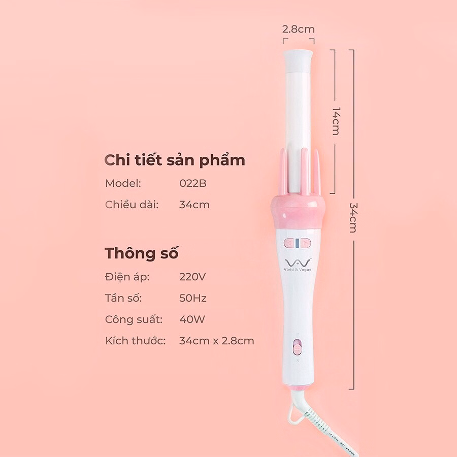 Máy Uốn Tóc Xoay Tự Động 360 - Silver - Ảnh 4