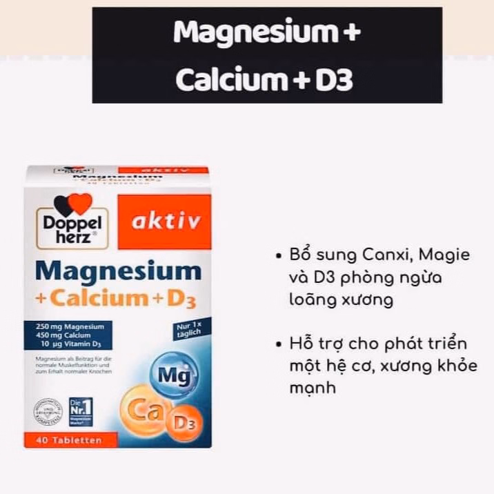 Viên Bổ Sung Canxi Magie D3 - Doppelherz - Ảnh 2