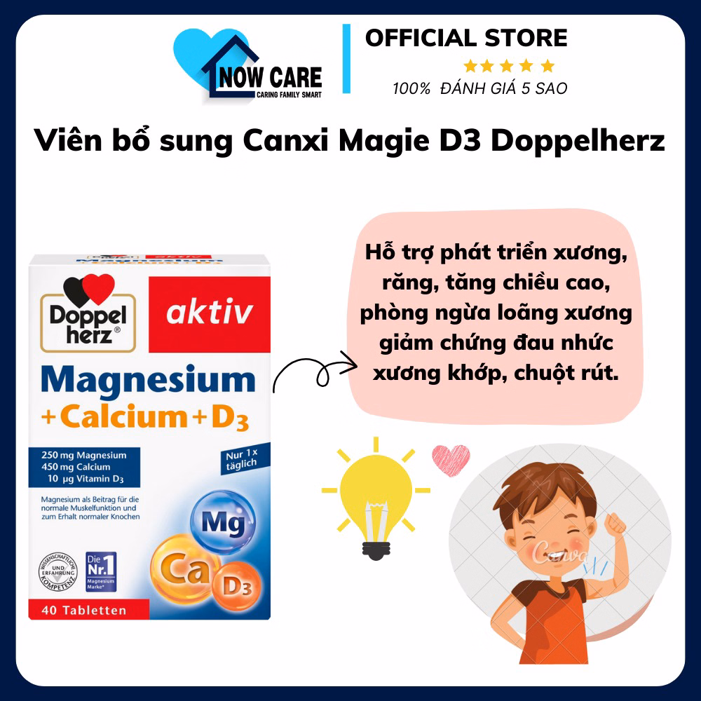Viên Bổ Sung Canxi Magie D3 - Doppelherz