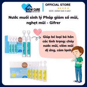 Nước Muối Sinh Lý Pháp Giảm Sổ Mũi, Nghẹt Mũi - Gifrer