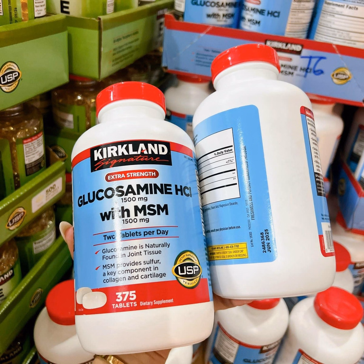 Viên Hỗ Trợ Xương Khớp Mỹ Glucosamine Hcl 1500Mg & Msm 1500Mg Lọ 375 Viên - Kirkland - Ảnh 6