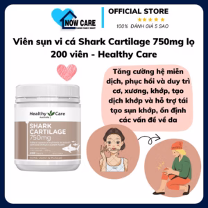Viên Sụn Cá Mập Shark Cartilage 750Mg Lọ 200 Viên - Healthy Care