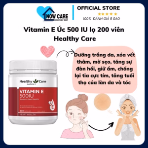 Vitamin E Úc 500 Iu Lọ 200 Viên - Healthy Care