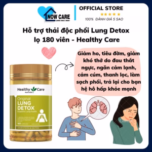 Hỗ Trợ Thải Độc Phổi Lung Detox Lọ 180 Viên - Healthy Care