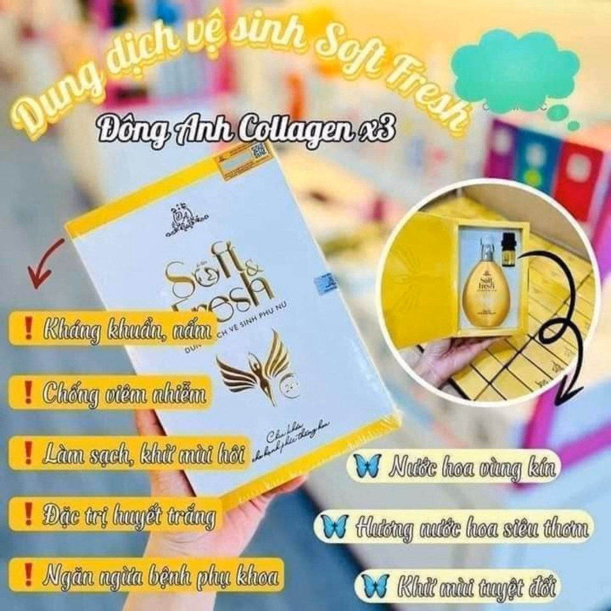 Dung Dịch Vệ Sinh Phụ Nữ Soft Fresh - Đông Anh Collagen X3 Kt1-Gdn - Ảnh 3